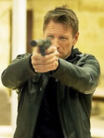 Classified 2024 Aaron Eckhart Black Leather Jacket