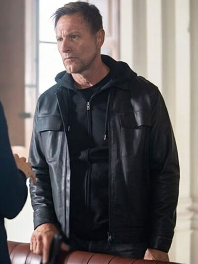 Classified 2024 Aaron Eckhart Black Leather Jacket