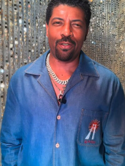 Deon Cole Tamron Hall Show Denim Embroidered Shirt