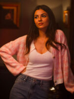 Depravity 2024 Victoria Justice Printed Cardigan