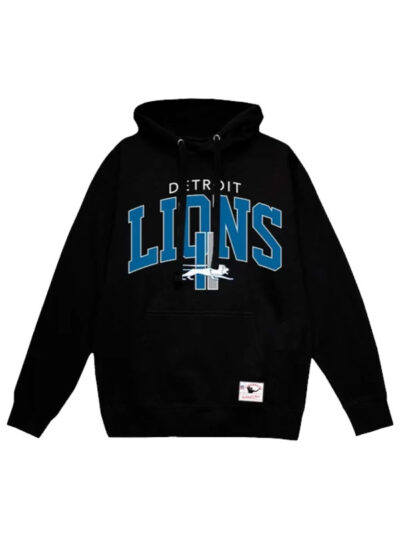 Detroit Lions Mitchell & Ness NFL 2024 Black Pullover Hoodie