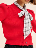 Emilie Ikeda The Today Show Red Cardigan