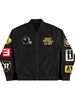 Eminem Shady Football Black Bomber Jacket