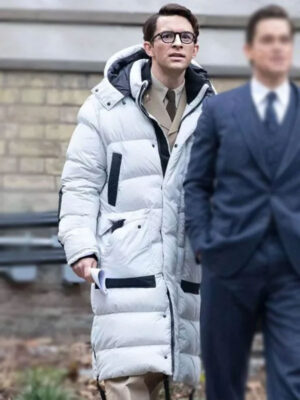 Fellow Travelers S01 Tim Laughlin White Puffer Coat