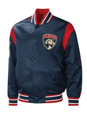 Florida Panthers Force Play Navy Varsity Jacket