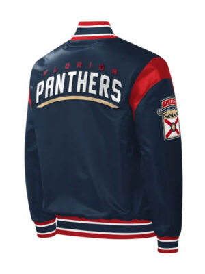 Florida Panthers Force Play Navy Varsity Jacket