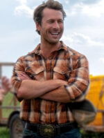 Glen Powell 2024 Twisters Plaid Shirt
