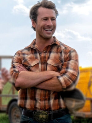 Glen Powell 2024 Twisters Plaid Shirt