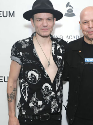 GRAMMY Museum Deryck Whibley Black Print Shirt
