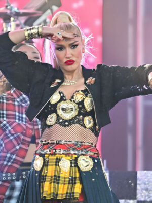 Gwen Stefani Jimmy Kimmel Live Black Cropp Jacket