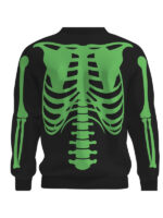 Halloween Black & Green Skeleton Varsity Jacket