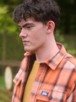 Heartstopper S03 Charlie Orange Plaid Shirt