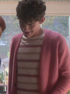 Heartstopper S3 Joe Locke Charlie Pink Cardigan