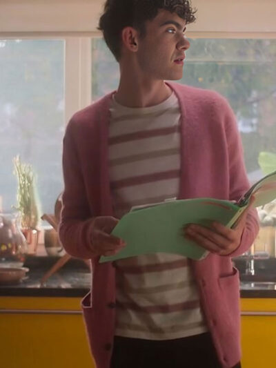 Heartstopper S3 Joe Locke Charlie Pink Cardigan