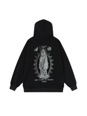 Heavenly Guardian Scared Art Oversized Pullover Hoodie