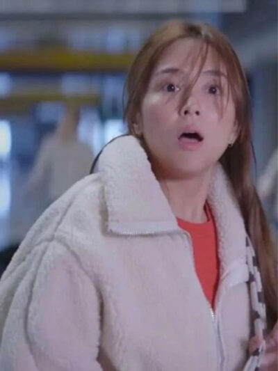 Hello, Love, Again 2024 Kathryn Bernardo White Sherpa Jacket
