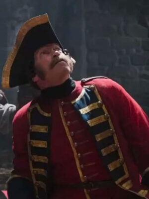 Iron Mask James Arnold Schwarzenegger Red Wool Coat