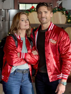 Jingle Bell Run 2024 Red Bomber Jacket