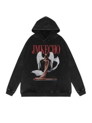 Jmkecho Angel Statue Character Pullover Hoodie