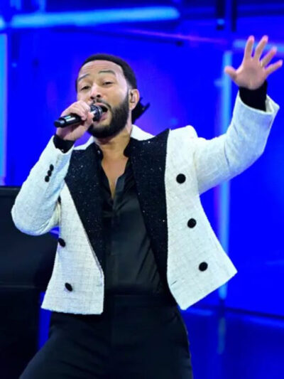 John Legend DNC 2024 White Blazer