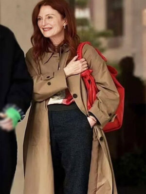Julianne Moore The Room Next Door 2024 Brown Trench Coat