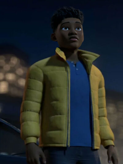 Jurassic World Chaos Theory Darius Bowman Yellow Puffer Jacket