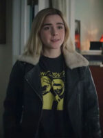 Kiernan Shipka Let It Snow Zipper Black Jacket