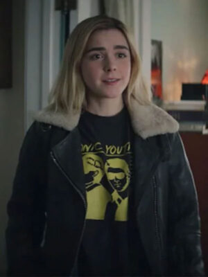 Kiernan Shipka Let It Snow Zipper Black Jacket