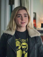 Kiernan Shipka Let It Snow Zipper Black Jacket