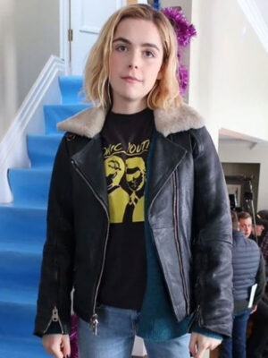 Kiernan Shipka Let It Snow Zipper Black Jacket