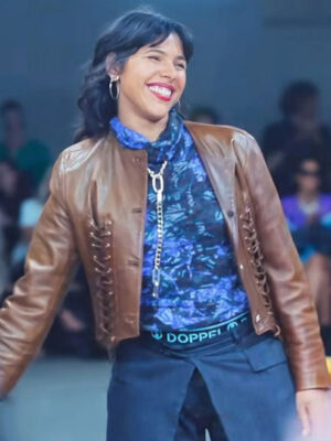 La Maison S01 Paloma Castel Brown Leather Jacket