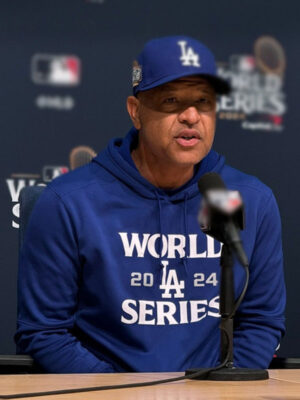 LA Series 2024 Dave Roberts World Blue Hoodie