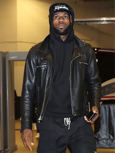 Lebron James Black Leather Jacket