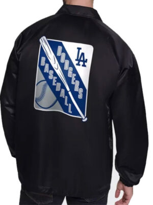 Los Angeles Dodgers Starter Raglan Coaches Black Jacket