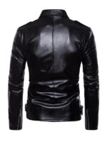 Men’s Fashion Biker Black Leather Jacket