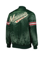 Minnesota Wild Pick & Roll Green Varsity Bomber Jacket