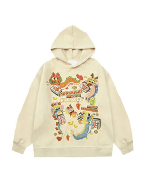 Monskiski Urban Graffiti Monster Pullover Hoodie