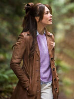 Murder in a Small Town S01 Cassandra Lee Brown Leather Coat