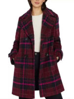 Murder in a Small Town S01 Zoe Strachan Plaid Coat