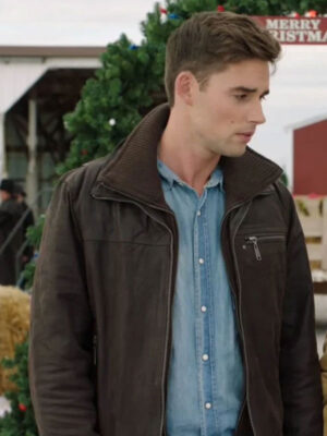 My Christmas Prince Callum Alexander Brown Cotton Zipper Jacket