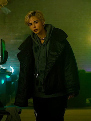 Naomi Scott Smile 2 2024 Black Jacket