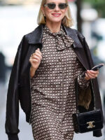 Naomi Watts NYC Black Leather Jacket