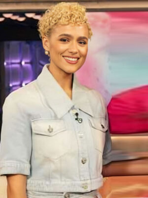 Nathalie Emmanuel The Kelly Clarkson Show Cropped Jacket
