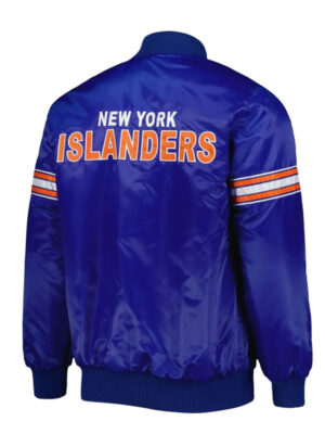 New York Islanders Pick & Roll Blue Varsity Bomber Jacket