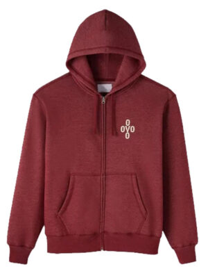 OVO Pom Pom Speckle Zip-Up Hoodie