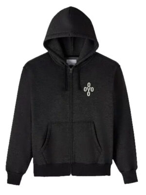 OVO Pom Pom Speckle Zip-Up Hoodie