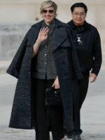 Paris Fashion Week Ana de Armas Black Trench Coat