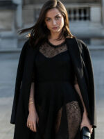 Paris Fashion Week Ana de Armas Black Trench Coat