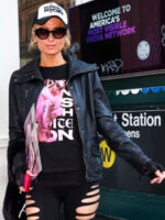 Paris Hilton Infinite Icon Black Leather Jacket