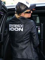Paris Hilton Infinite Icon Black Leather Jacket